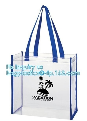 clear vinyl pvc zipper bags with handles, waterproof shopping clear pvc cosmetic handles plastic bag with snap button