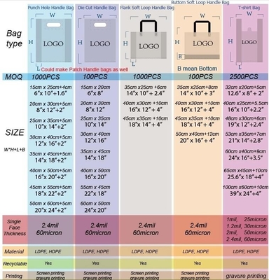 Merchandise Bags, Retail Shopping Bags with Handle, Gift Bags, Environmentally Responsible 100% Recyclable
