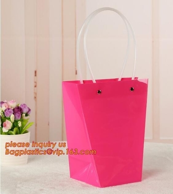Multi Color Plastic Merchandise Bags With Die Cut Handles, Plastic Shopping Bags, Party Favor Bags, Gift Bags Bulk