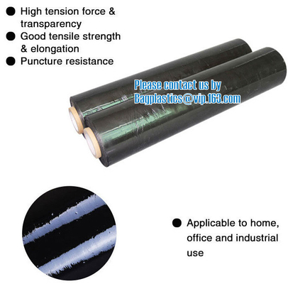 Pallet Wrap Stretch Film 17" Stretch Film, 18 micron x 500 mm x 300 m Hand Use Manual Pallet Stretch Wrap, bagease, pac