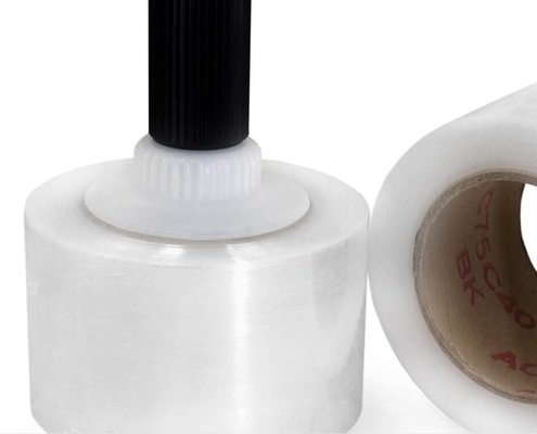 Hand Bundling Stretch Film Extended Core Handle Stretch Film Wrap, Heavy Duty Shrink Wrap Roll Furniture, Moving, Box