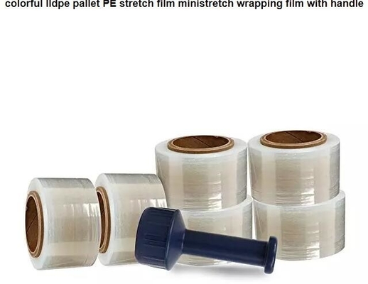 Heavy Duty Stretch Moving WRAP Tapes/Film Pack Of 2 Brand Stretch Tape, Extended Core Handle Shrink Wrap, Clear, 5 Inch