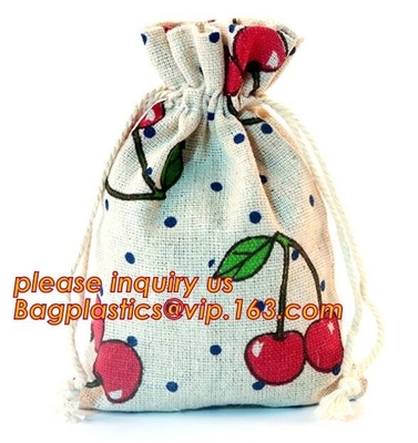 Wholesale Custom logo printed small 100% organic cotton muslin drawstring gift jewelry bag for sale,Personalized Colorfu
