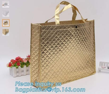 Easy  Closure - 100% Environmental Friendly - Waterproof & Easy Cleaning | Silver Color cool insulation bag BAGEAS