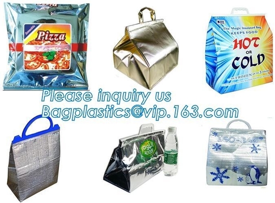 Aluminum foil insulation thermal non woven Insulated Cooler Bag,Insulated custom large portable cheap fitness food deliv