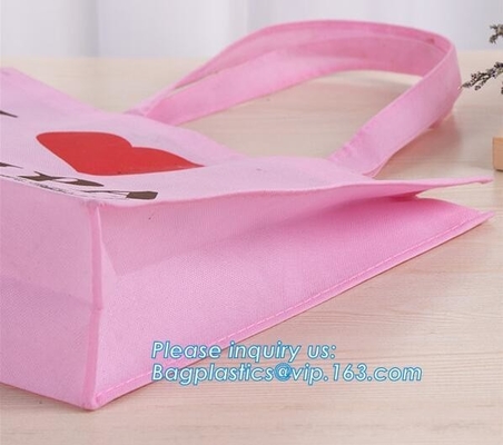Customized printed logo Eco Friendly Non Woven Bag, Promotional Custom Printed Recycle Bag Foldable Heat Seal Laminated