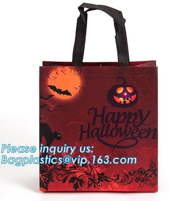 Halloween All Hallow Cheap promotional colorful ultrasonic 90g non woven bag/eco friendly document tote bag, bagease