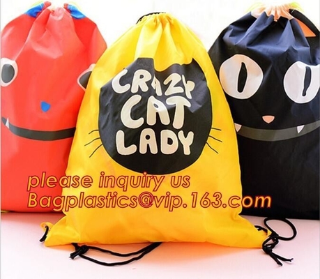 Premium Reusable Grocery Shopping Bags, Summer Drawstring Reusable Eco Bags Machine Washable, Lightweight