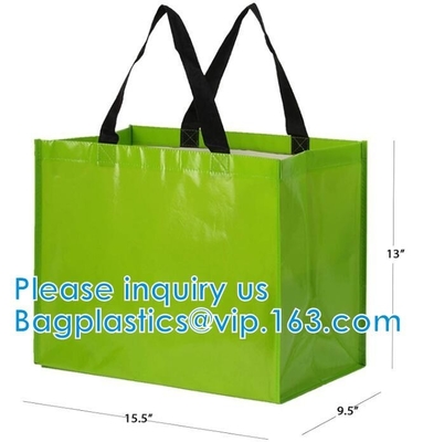 Heavy Duty Extra Large Eco Friendly Shopping Bags Water Resistant Foldable Totes Durable Poly Web Handles