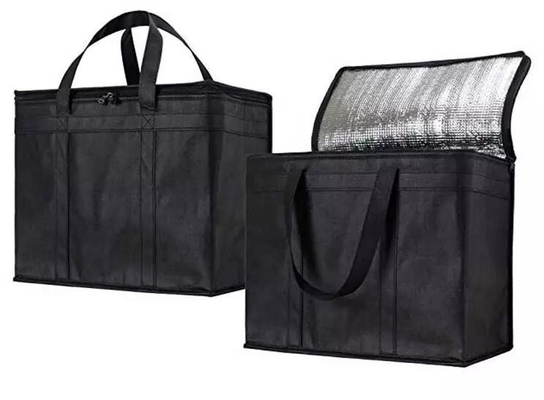 Reinforced Food Delivery Insulated Cooler Bag, Promotional Custom Recyclable Aluminum Foil Picnic Insulated Lunch