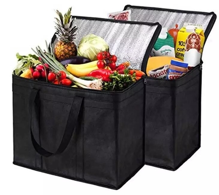 Reinforced Food Delivery Insulated Cooler Bag, Promotional Custom Recyclable Aluminum Foil Picnic Insulated Lunch