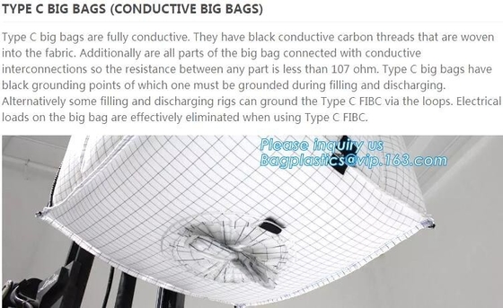 Bulk Jumbo Bag Polypropylene Woven Big Bag For Sand Cement Coal Minerals/1ton 1.5 Ton 2 Ton,Jumbo Big Bag 1000kg FIBC