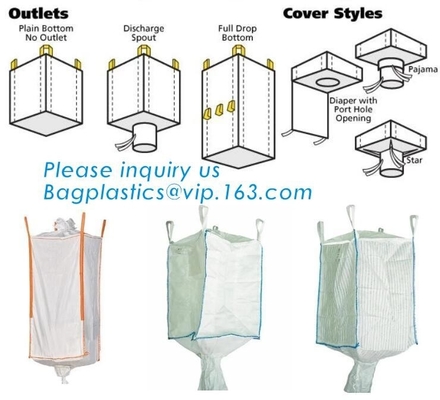 spout Cement Ton Reinforce Fibc Jumbo Bags 500kg Bulk Conductive Fibc Big Bag With Automatic Unloading Design