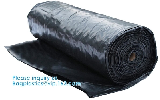 6 Mil Polyethylene Sheeting Roll Black Plastic Sheeting, Plastic Tarp, Plastic Mulch, Weed Barrier, Concrete Moisture
