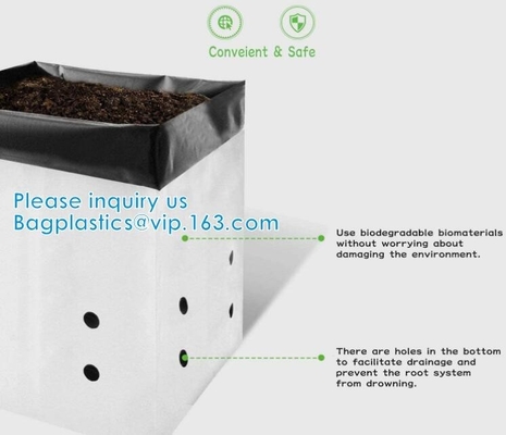 Horticulture, Grow Bags, Hydroponics, Soil, Garden, Planter, Nursery, Pots Bag, Thickened Plastic Nursery Bags for Plant