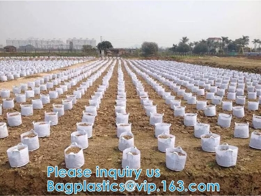 Fabric Seedling Bags With 60 Plant Labels Tags, Plant Grow Bags Biodegradable Non-Woven Nursery Bags Seed Starter Bags