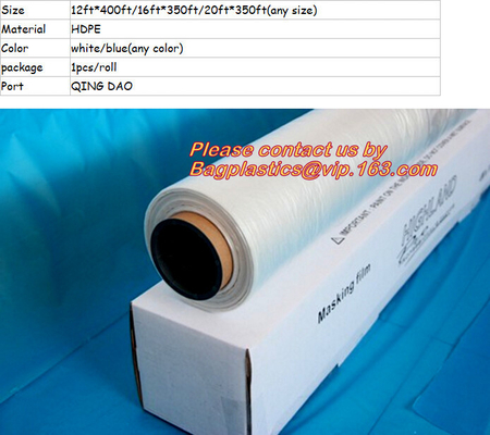 Pe Plastic Masking Film For Auto/Car/Boat Painting Plastic Masking Film For Car Painting Car Protective HDPE Film