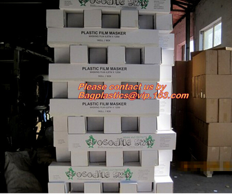Pe Plastic Masking Film For Auto/Car/Boat Painting Plastic Masking Film For Car Painting Car Protective HDPE Film
