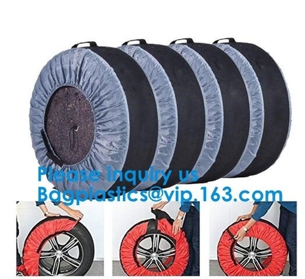 Anti UV Automotive 600D Wheel And Tyre Bags Automotive Spare Tire Tyre Wheel Cover With Carrying Handles Tote Car Wheel