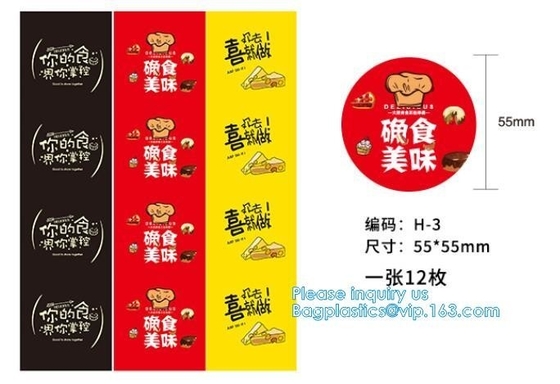 Transparent Custom design mini round Shape Recyclable mark sheet Paper Label stickerPaper Labels Permanent Adhesive Stic