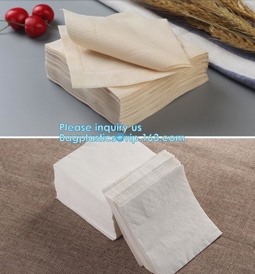 1/4 Fold Coffee Bar Beverage Black Paper Napkin,Printing paper napkin/decorative paper dinner napkins, BAGPLASTICS,PAC