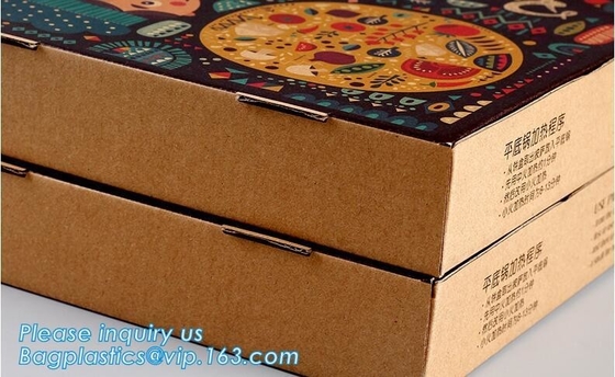 Cheap White Kraft Paper Pizza Packing Box,Customized Color printed white card paper pizza boxes,rectangular pizza boxes