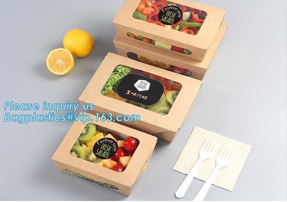 Custom Wholesale Recyclable Packaging Food Kraft Paper Lunch Corrugated Box,premium food box paper folding lunch box bro