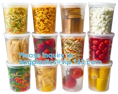 Storage Box Deli Food Storage Containers With Lids 32 Ounce, Quart Pack of 24 - Plastic Microwaveable Container