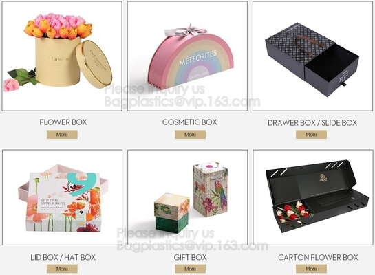 Hardcover Rigid Paper Packaging , Custom Logo Printed Foldable Cardboard Flat Pack Gift Box With UV Logo