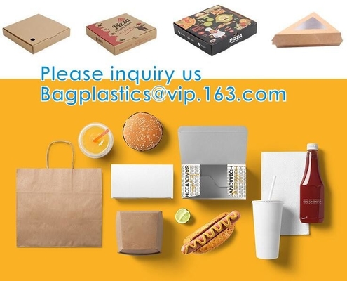 Custom Printed Corrugated Cardboard Recycle Paper Pizza Box Custom Kraft Paper Pizza Box, Fast Food Box