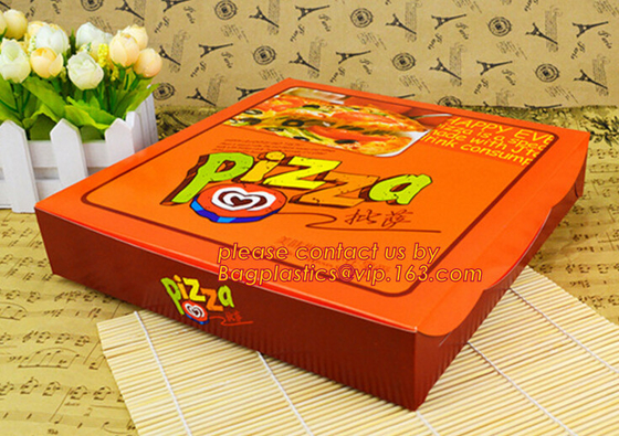 7inch 9inch 10inch 12inch 16inch Handle Pizza Box Custom Printing For Take-Out CORRUGATED BOARD