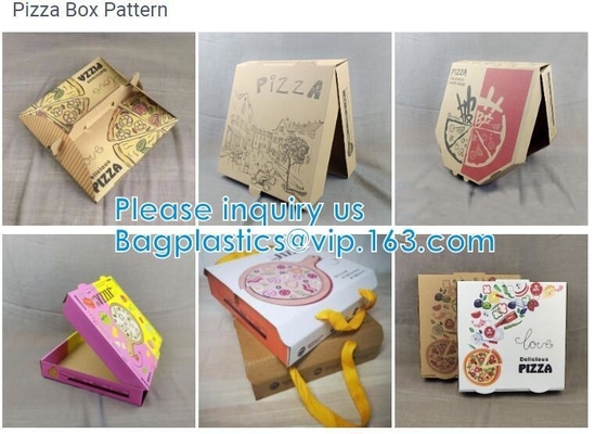 Food Grade Flute Corrugated Custom Printed Size Caja Para Pizza Design Cardboard Carton Pizza Box