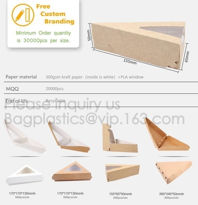 Triangle Food SLICE CAKE BOX, Salad, HUMBURGER BOX, BOAT TRAY, LUNCH BOX, HANDLER, CARRIER, BOWL, CUP