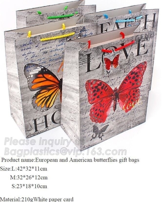 MULTIPURPOSE Holiday Gift Bags Shopping CMYK Eco Retail Packaging 100% Recyclable Kraft Paper Wedding Welcome Bags