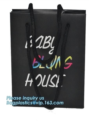 eco friendly paper printed shopping coffee packaging retail bags with handle logo,paper gift shopping bag with red custo