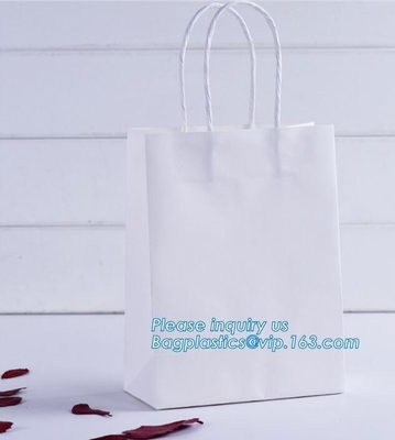 Cheap small paper gift bags Promotional Luxury OEM Design Gold Foil Logo Wedding Custom Paper Gift Bag with Ribbon PACK