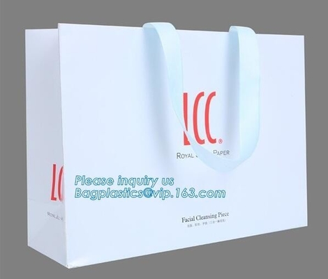White Carrier Bags with Flat Handles,Wholesale Toy Washable Kraft Craft Paper Storage Bag,printed pink paper shopping gi