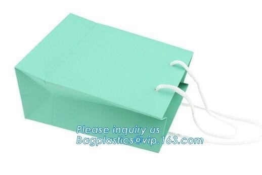 Luxury paper bags with handles Different Sizes,250gsm art paper shopping carrier bag custom printing with handle rope