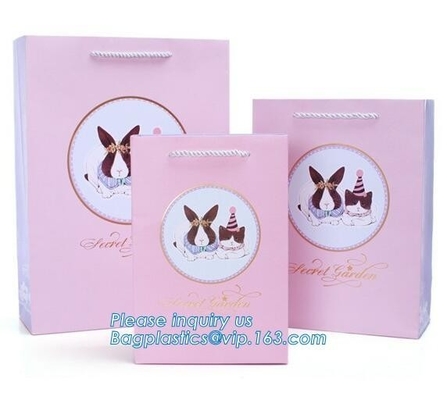 Luxury Custom Printing Unique Large Shopping Carrier Personalised Gift Paper Bags With PP Rope Handle, bagease, package