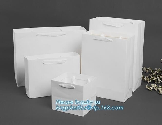 High Grade Special Paper Material Luxury Retail Clothing Packaging Bag,Laminated Luxury paper bags with flat tape handle