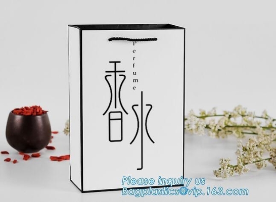 Paper Gift Bags With Handles Matte Luxury Modern Fancy Elegant For Presents Merchandise Retail Boutique Clothing Wedding