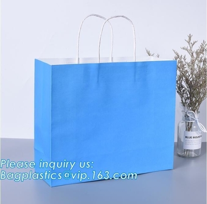 Eco Retail Packaging Recyclable Kraft Paper Gift Bags Natural Tote  Retail, Party, Craft, Gifts, Wedding, Recycled, Bus
