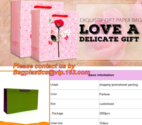 Luxury Handmade paper bag, paper shopping bag, carry bag, high quality factory supply retail paper shopping bag
