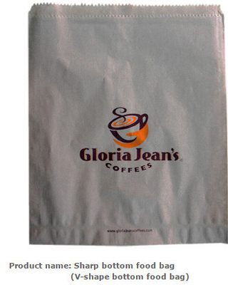made in china full color glossy varnish printing fast food paper bag, high quality food grade customized size white kraf