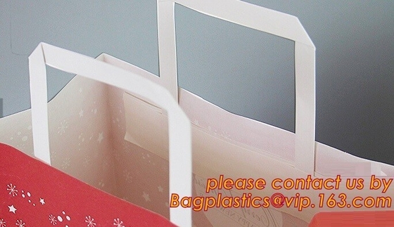 white craft paper rope handle paper shopping bags wholesale, high quality retail foldable hard cardboard paper shopping
