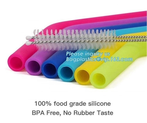 reusable drinking straws individual wrapped drinking straws silicone funny drinking straws,BPA Free Soft Reusable Drinki