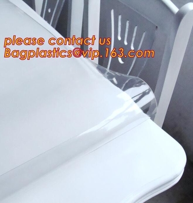 ECO 0.23mm Multi Sizes Customization Made Soft Glass Transparent Waterproof Oilproof PVC Tablecloths Table Cover TPU EVA