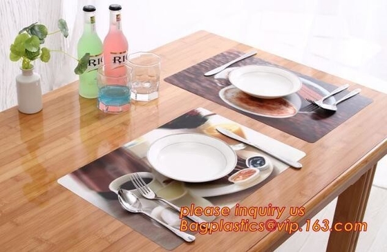 Custom PVC Woven Decorative Table Mat Placemat,Dining Room Hot Food Woven Fabric Vinyl PVC Table Mat,placemats pvc dinin