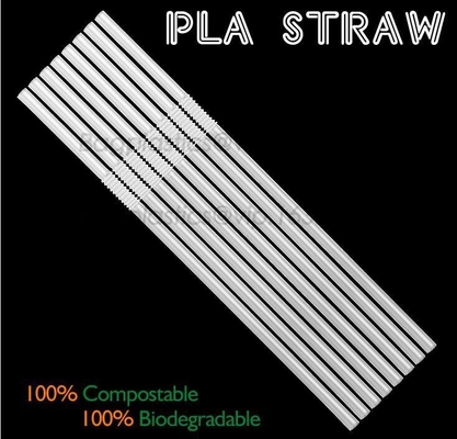 Disposable cute plastic white straight drinking straw, PLA individually wrapped drinking Straws, PLA straws disposable