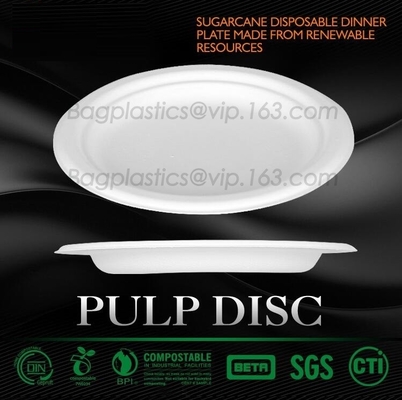 white circular paper dinner plates with PLA coating film, tableware, Light Industry & Daily Use, Tableware, Plates